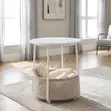 Modern White Round Side Table - 2