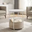 Modern White Round Side Table - 4