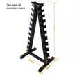 58kg Dumbbell & Kettlebell Set with 10-Tier Rack - 3