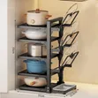 Heavy Duty 5-Tier Cookware na Pot Lid Organizer Rack - 1