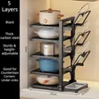 Heavy Duty 5-Tier Cookware na Pot Lid Organizer Rack - 3