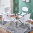 Nordic Round Glass Dining Table - 4