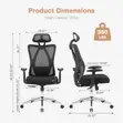 Orthopedic Executive Office Chair - Black - 1