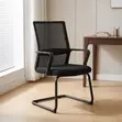Office Chair: Sled Base Clerical Mesh Chair - 1