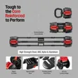 24Kg Adjustable Dumbbell, Barbell & Kettlebell Set - 2
