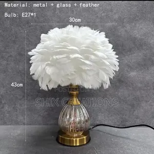 Crystal Feather Table Lamp