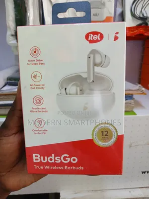 Itelbuds Go Wireless Earbuds - Nyeupe