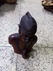 Hand Carved African Man Wood Sculpture - 1