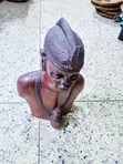 Hand Carved African Man Wood Sculpture - 2