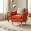 Kiti cha Kipekee cha Upholstered - Chekundu - 2