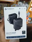 Powerology 70W USB-C Adapter yenye Display - Nyeusi - 1