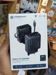 Powerology 70W USB-C Adapter yenye Display - Nyeusi - 3