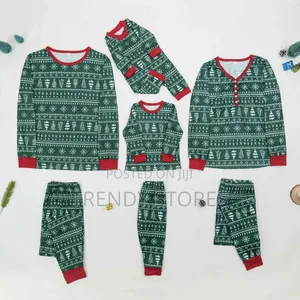 Set ya Pajama za Krismasi za Kulingana - Kijani