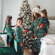 Set ya Pajama za Krismasi za Kulingana - Kijani - 2