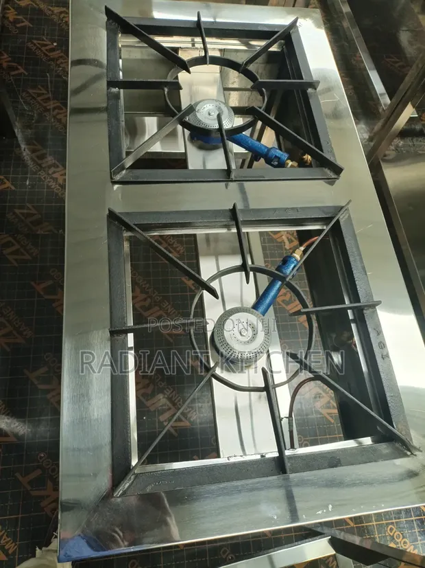 Stainless Steel 2 Burner Commercial Cooker - 1