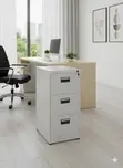 3-Drawer Metal Office Storage Cabinet - White - 4
