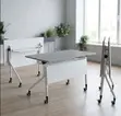 Call Center White Foldable Office Table - 2
