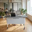 Call Center White Foldable Office Table - 4