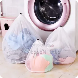 3pcs Mfuko wa Kufulia wa Mesh wenye Kamba
