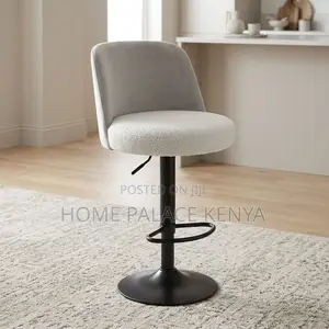 Height Adjustable Fabric Bar Stool - Gray