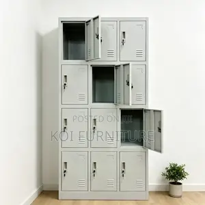 Executive Filing Cabinet | 15 Locker Grey Modern Closet