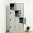 Executive Filing Cabinet | 15 Locker Grey Modern Closet - 1