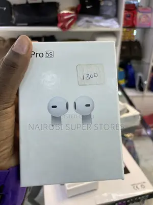 Pro 5S Wireless Bluetooth Earbuds - Nyeupe