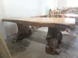 Meza ya Kula ya Mbao Imara ya Live Edge Rustic - 2