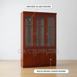 3-Door Mahogany Manager's Cabinet