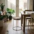 Home Chair Kiti cha Mviringo chenye Mto na Miguu ya Chuma - 1