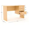 KOI FURNITURE 1.2M Wooden Home Office Study Desk - 3
