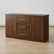 Brown Credenza Cabinet With 3-Drawers. - 3