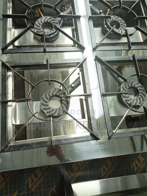 Stainless Steel 4-Burner Commercial Cooker - 1