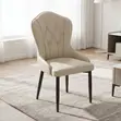 Classical Leather Dining Chairs (Set of 4) - Brown - 1