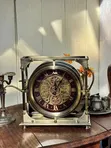 Luxembourg Line 13-Inch Round Desk Clock with Moving Gears - 2
