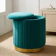 High Quality Ottoman Foot Stool - Green - 3