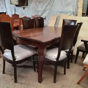 Seti ya Meza ya Kulia ya Mahogany ya Viti 5 Mpya Kabisa