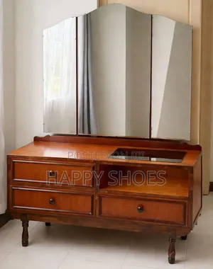 Dressing Table with Retractable Mirrors