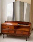 Dressing Table with Retractable Mirrors - 1