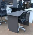 Ofisi ya Kisasa ya Kijivu na Droo 3 + Kiti cha Mesh Ergonomic - 2