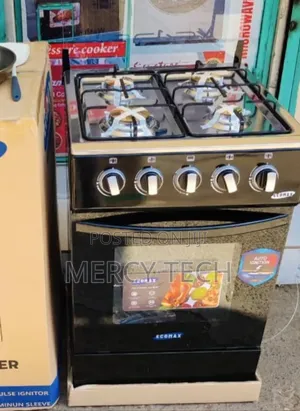 Ecomax Full Gas Standing Cooker (Rangi Nyeusi, 50x55)