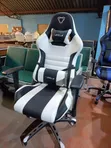 Gaming Chair - Black and White Racing Design - 1