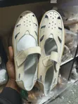 Women's Cream Breathable Casual Flat Sandals - 1