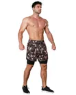 Men's Desert Camo 2-in-1 Athletic Shorts with Compression Liner - 2