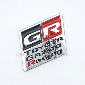 Toyota Gazoo Racing GR Nembo ya Kijivu ya Matte, Decal, Badge, Stika 3D