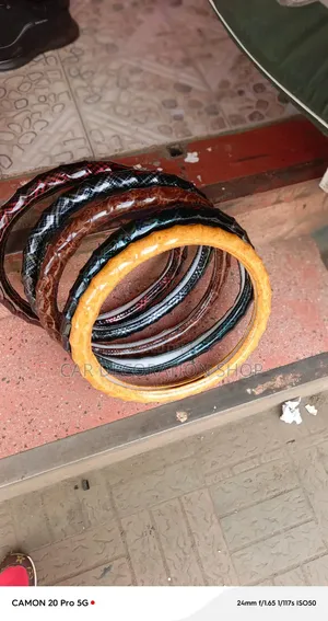 Wood Finish Car Steering Wheel Cover - Various Colors & Patterns