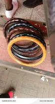 Kifuniko cha Steering Wheel cha Ngozi Iliyefumwa - Muundo wa Carbon Fiber - 1
