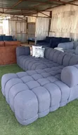 Modern Luxury 6-Seater L-Shaped Sectional Sofa (Slate Grey) - 1