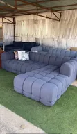 Modern Luxury 6-Seater L-Shaped Sectional Sofa (Slate Grey) - 2