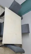 Seti ya Meza ya Kula ya Viti 4 - Nyeupe, Miguu Nyeusi - 1